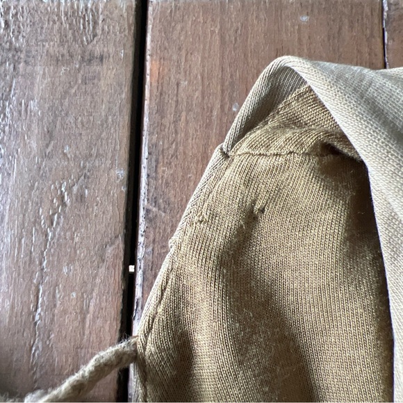 FREE PEOPLE Cupro True As Love Dress in Fatigue Open Back Utilitarian Medium - Picture 7 of 13